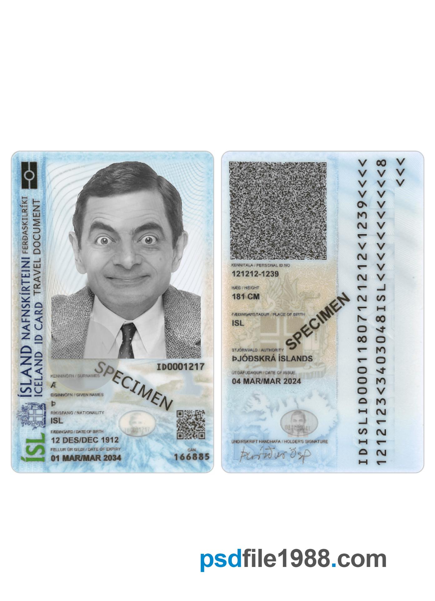Iceland ID Card 2024-Present